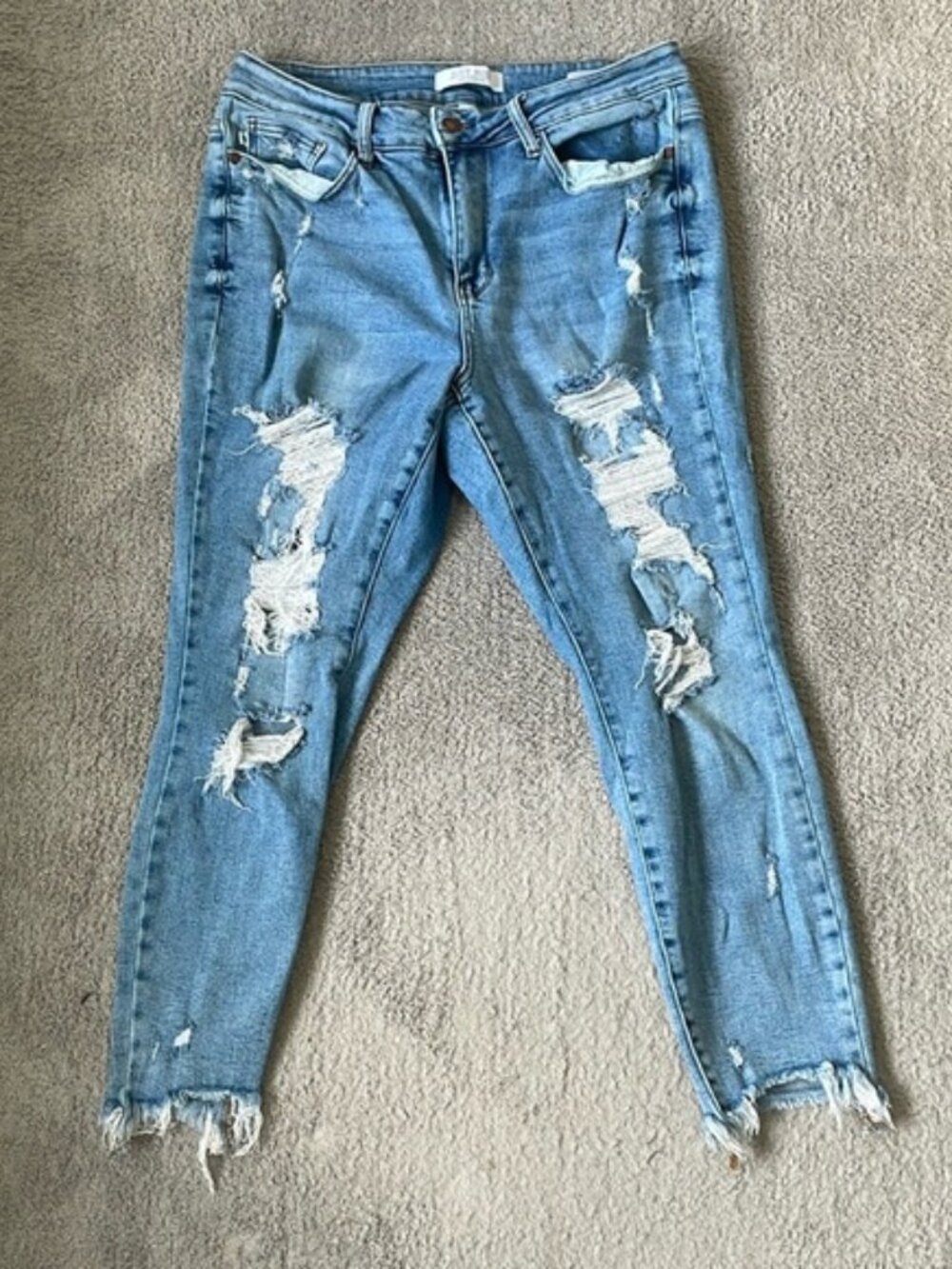 Judy Blue Skinny Fit Distressed Jeans Size 14W